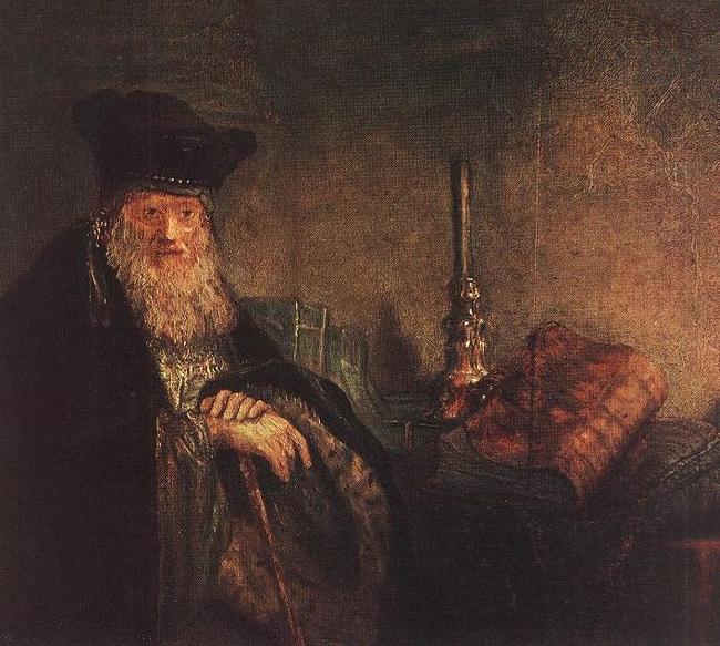 Rembrandt Peale Old Rabbi oil painting picture